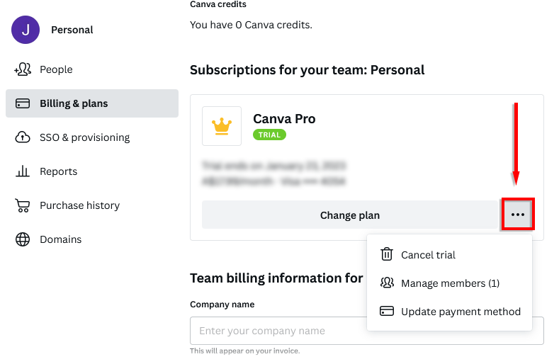 Cancel Canva Pro Subscription on Android